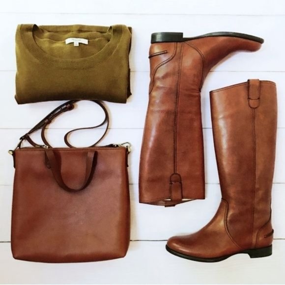 MADEWELL 1937 English Saddle Archive Leather Tall Riding Boots sz 8.5 Equestrian - Picture 8 of 17